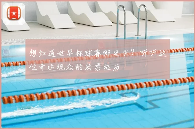 想知道世界杯球赛哪里买?听听这位幸运观众的购票经历